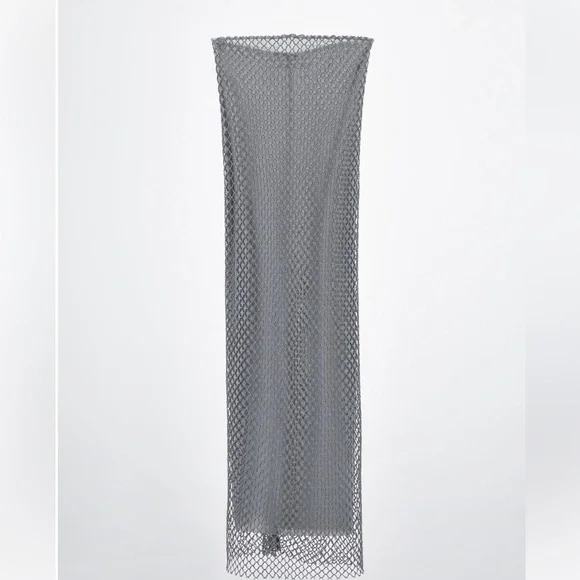 Zara Gray Strapless Midi Dress - Picture 16 of 16